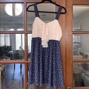 LC Lauren Conrad ruffled pokadot dress - Sz 12